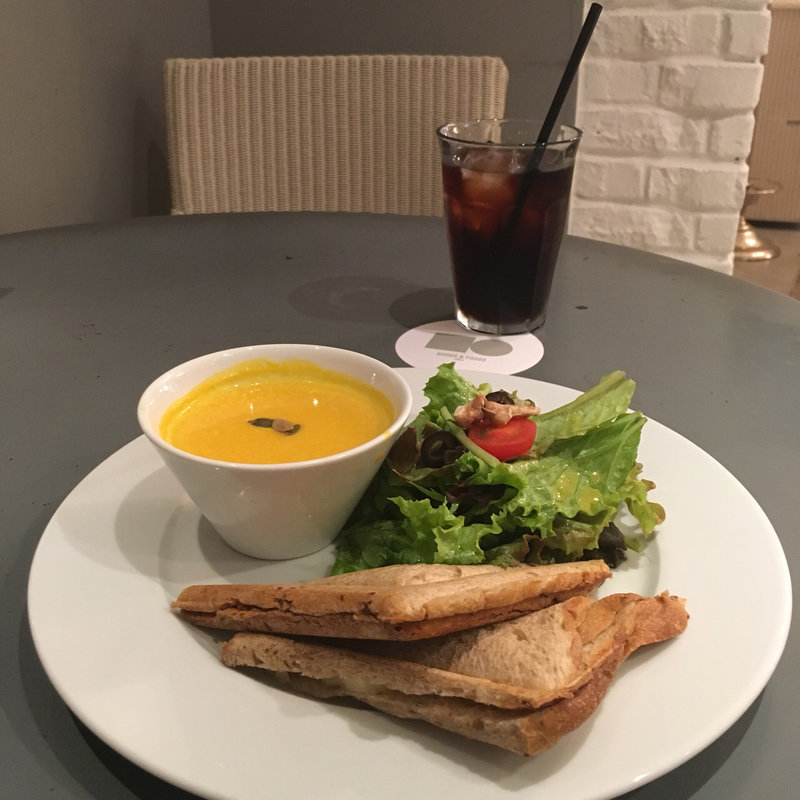 季節のスープとホットサンドセット(フォブコープ 京都店 （Ｆ．Ｏ．Ｂ　ＣＯＯＰ）)