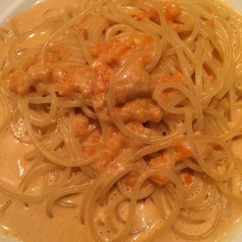 ウニのスパゲッティ(イケブクロ ラ・ベットラ・ダ・オチアイ)