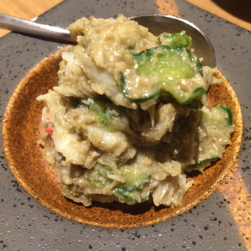 蟹みそ和え(北海道バル 海 東京駅グランルーフ店)