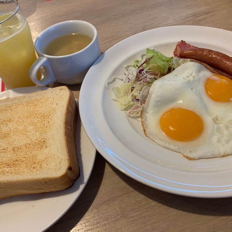 目玉焼き&ベーコンソーセージセット(ガスト 立川栄店 )