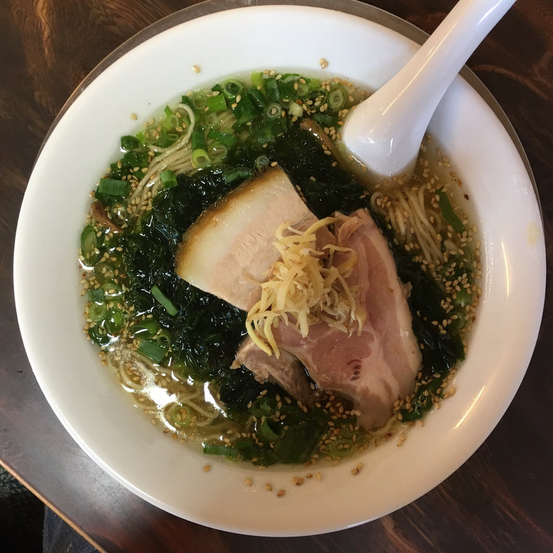 小砂川産天然生アオサそば(湯の台食堂 )