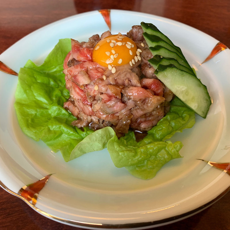 ステーキユッケ風(登起波)