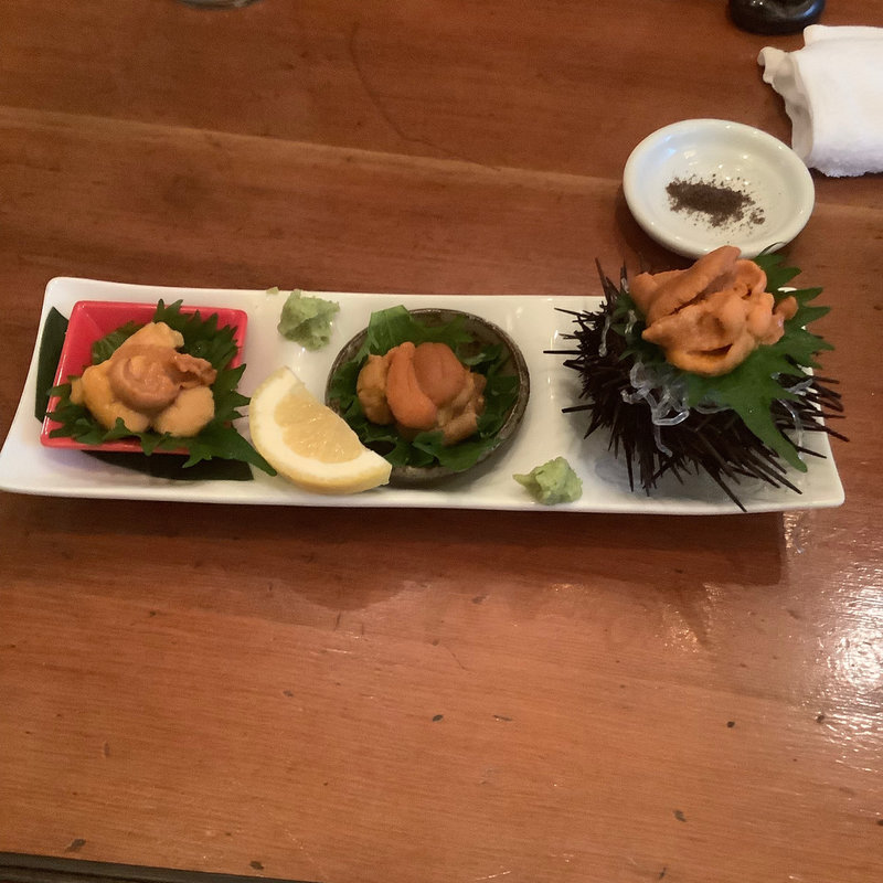 うに三種くらべ(うに酒場 下北沢)