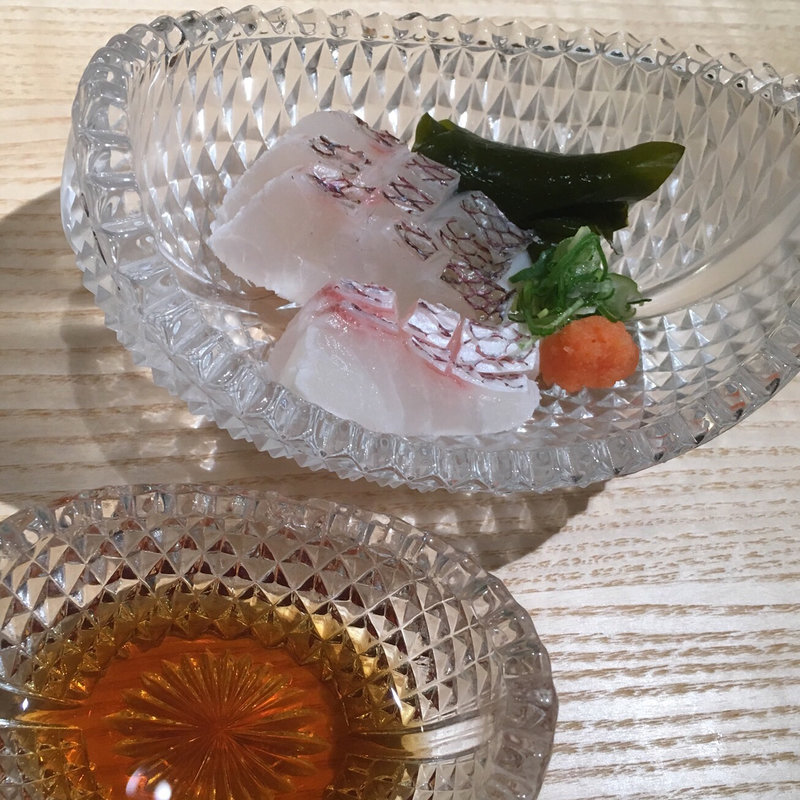 鯛の松皮造り  酢の物(芦原温泉 清風荘)