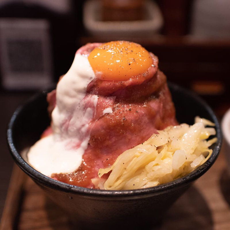 ローストビーフ丼定食(黒毛和牛) 肉増し(ローストビーフ大野 原宿店)