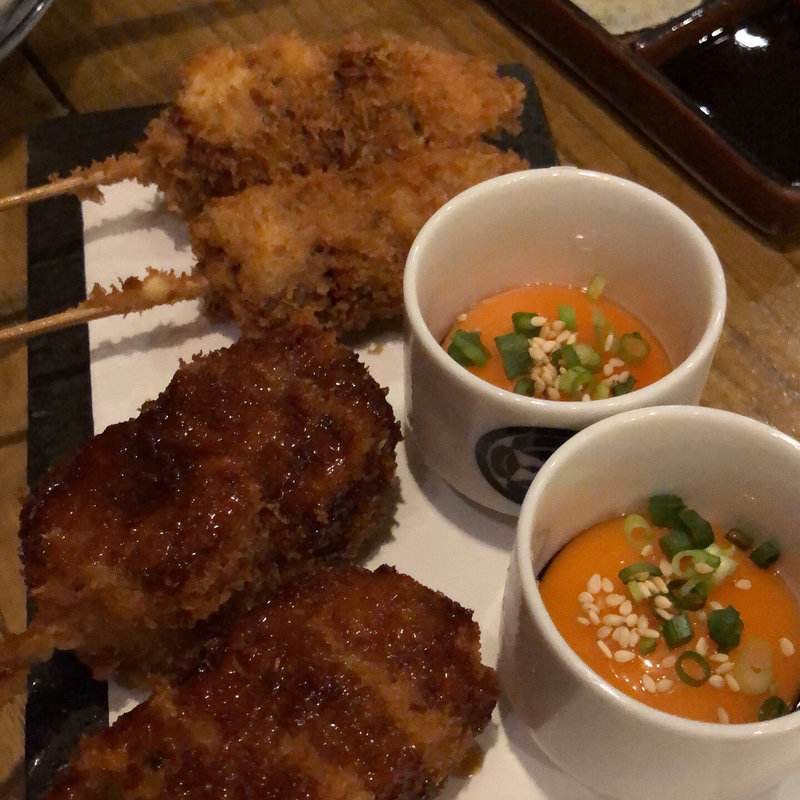 和牛串(串揚げ とろろ鍋 華金)