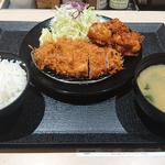 ロースかつ＆唐揚げ定食(松のや 魚住店)