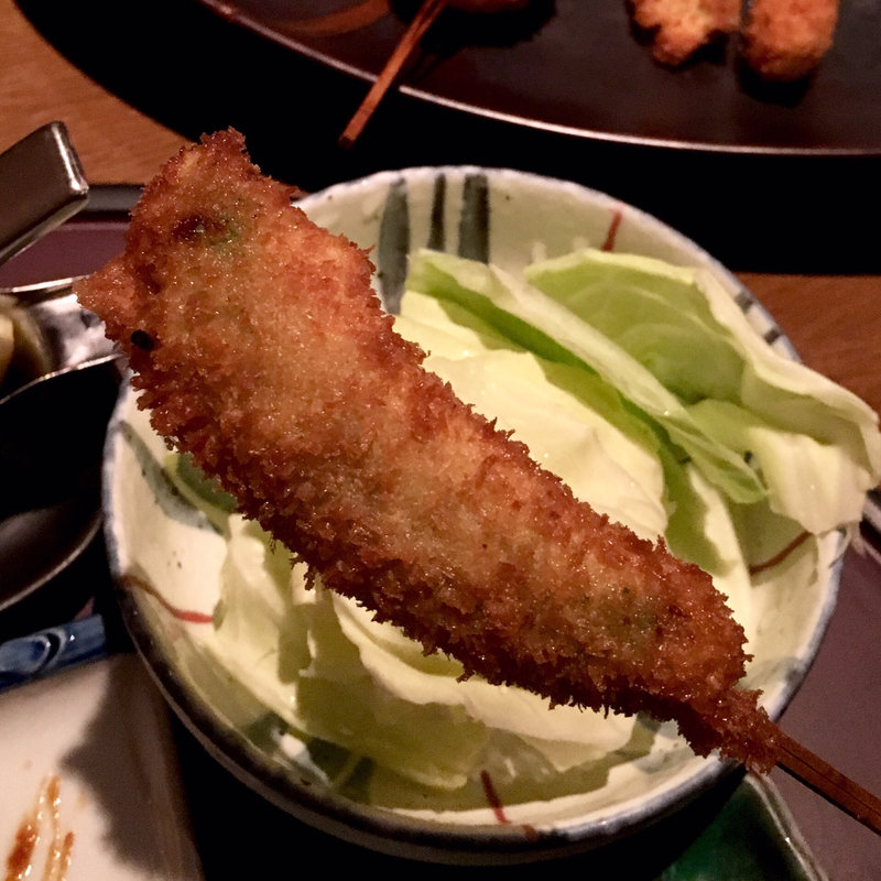 スナップえんどう（串揚げ）(串揚げ ふくみみ)