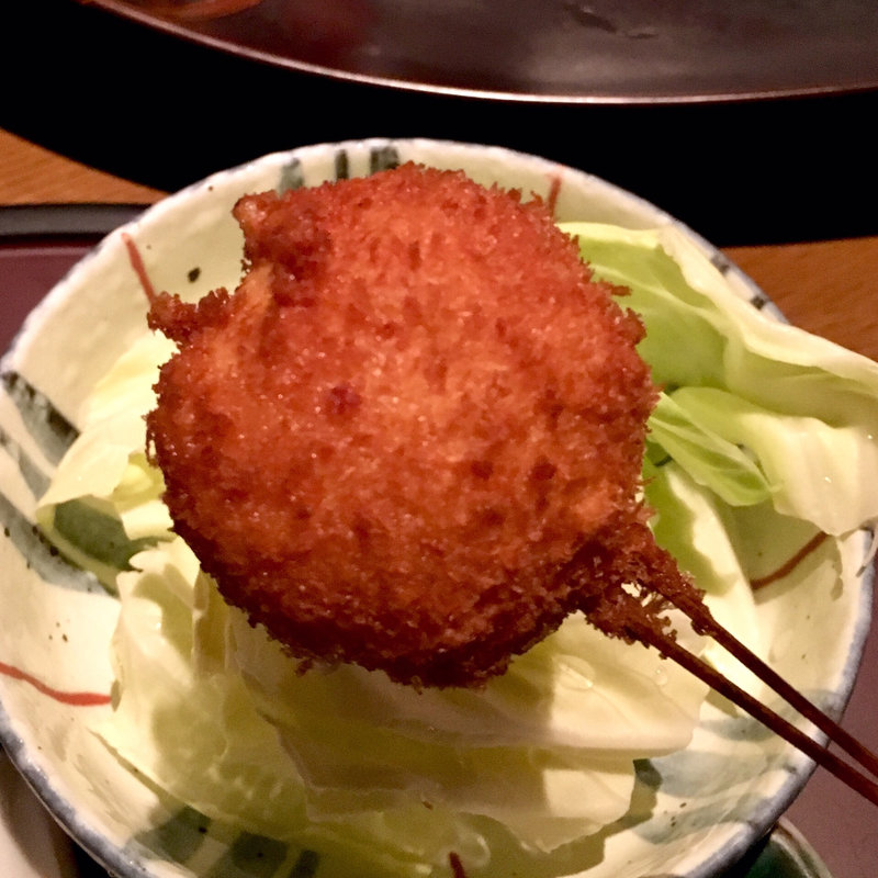 中華風白玉団子（串揚げ）(串揚げ ふくみみ)
