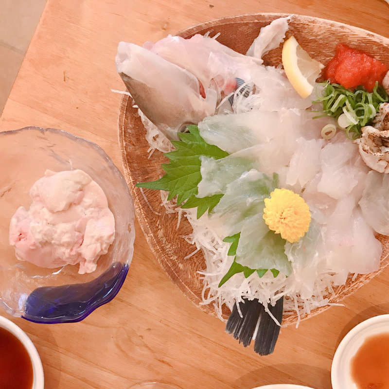 カワハギの姿造り(SAKANA-YA UOHIDE 魚秀)