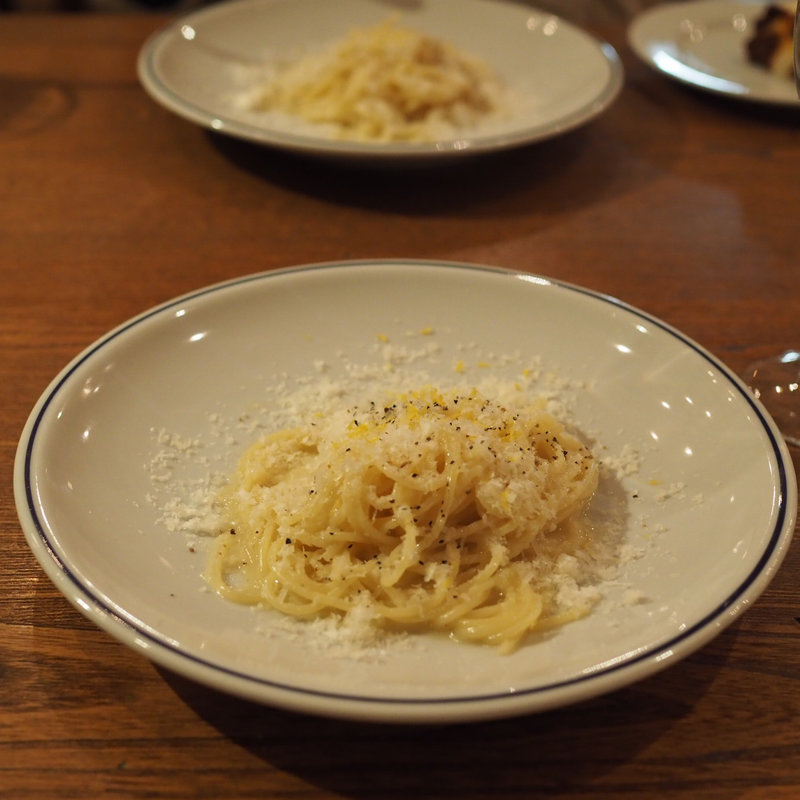 レモンとパルミジャーノチーズのスパゲティ(空と海の十字路 )