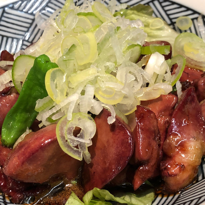 甲州鳥もつ煮(甲州肉 炭とやまなし 茅場町本店)