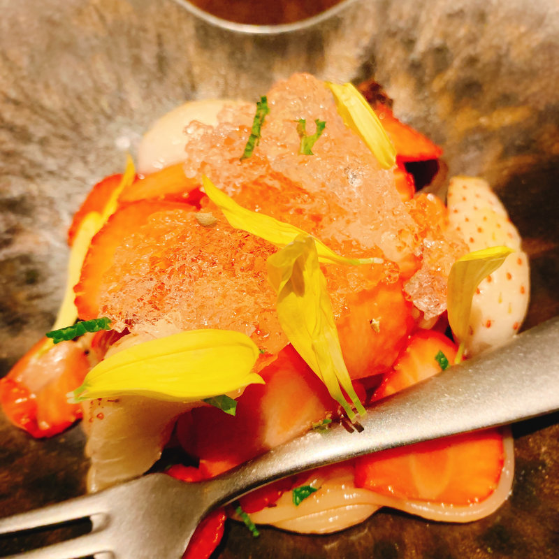 イチゴのパスタ(OGGI DAL-MATTO 西麻布店)