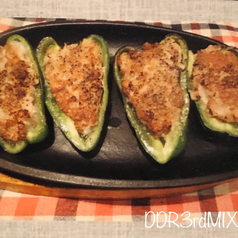 ヒラボク三元豚のピーマン肉詰め(梅酒の店 ぱかぱか )