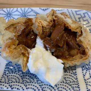 ビーフシチューの天ぷら(天ぷら酒場　上ル商店　門前仲町本店)