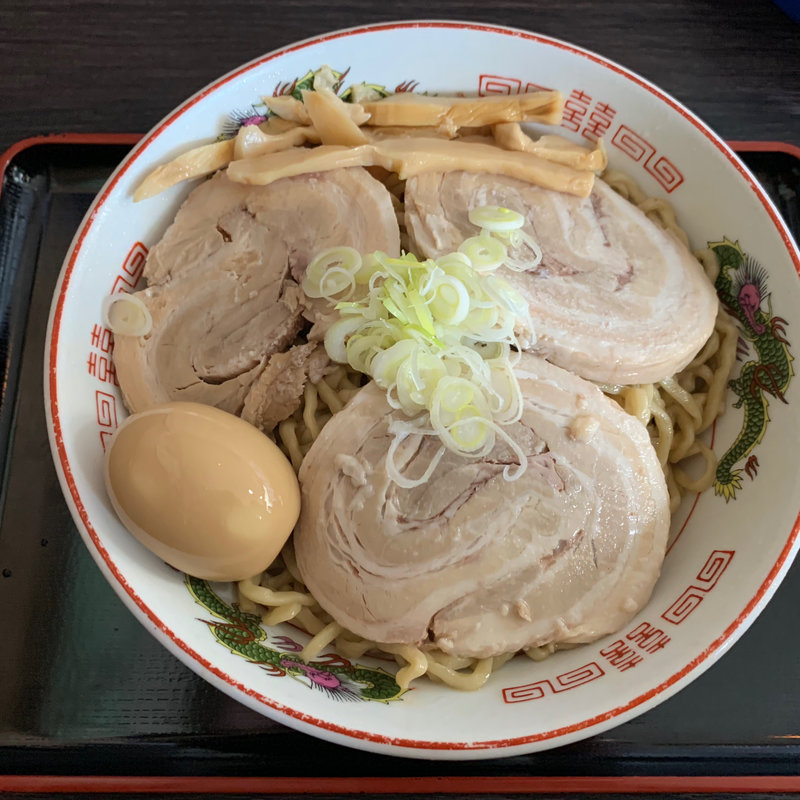 油そば 400g 味玉、煮豚トッピング(自家製太麺 渡辺 （ジカセイフトメン ワタナベ）)