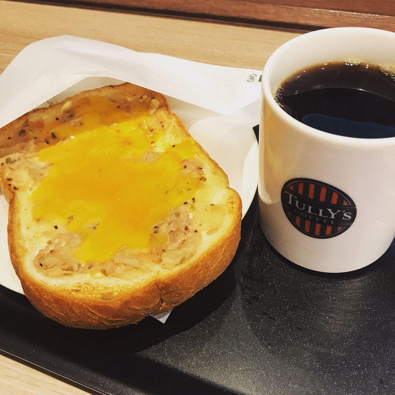 厚切りトースト ツナチェダーメルトセット(タリーズコーヒー 綾瀬駅前店)