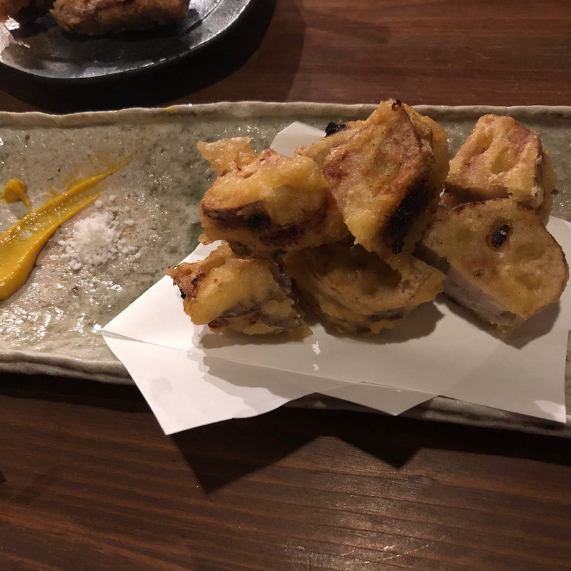 レンコンのはさみ揚げ(焼鳥 赫色)