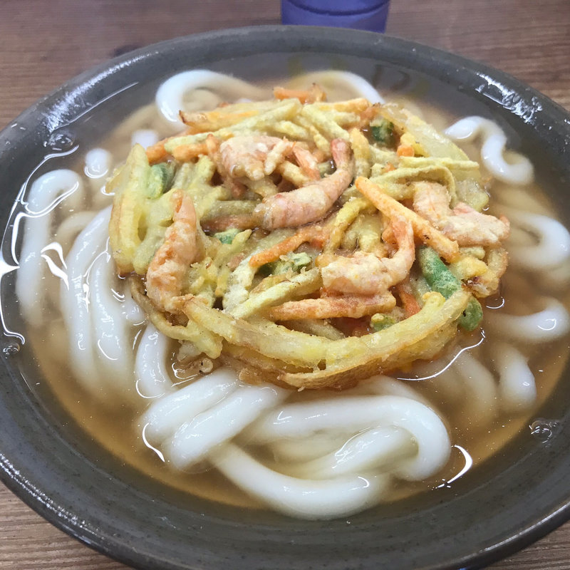 野菜かき揚げうどん(牧のうどん 片江店)