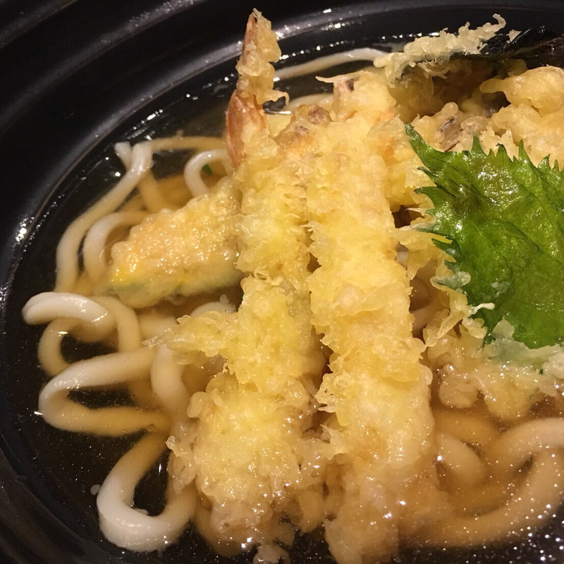 天ぷらのおうどん(山水草木)