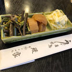おつまみ三品(鰻屋 東長崎)
