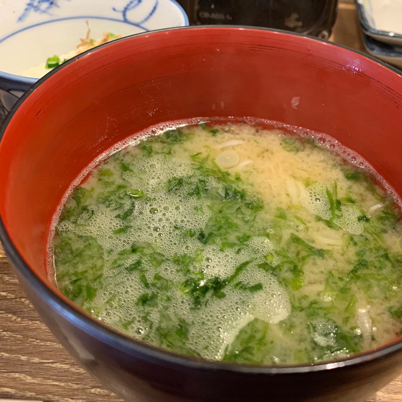 生海苔味噌汁（ランチ追加メニュー）(磯丸水産 プリンセス大通り店 )