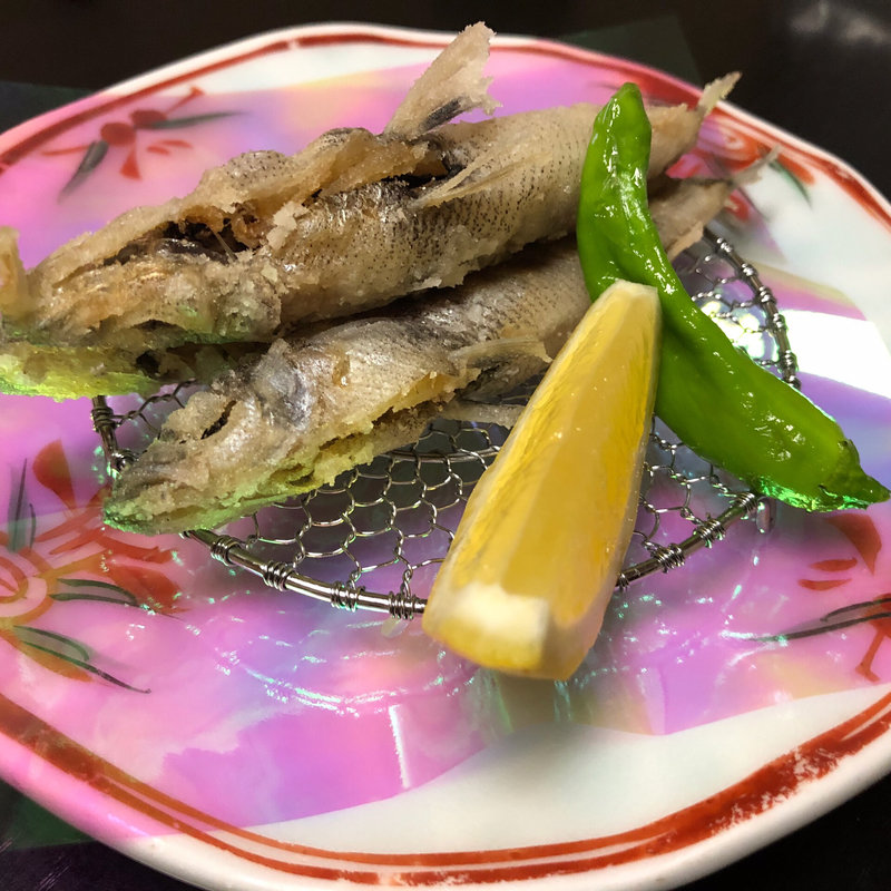 メヒカリ唐揚げ(やまに郷作 （やまにごうさく）)