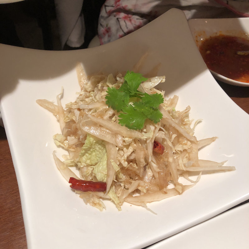 くらげと白菜の黒酢和え(同源楼)