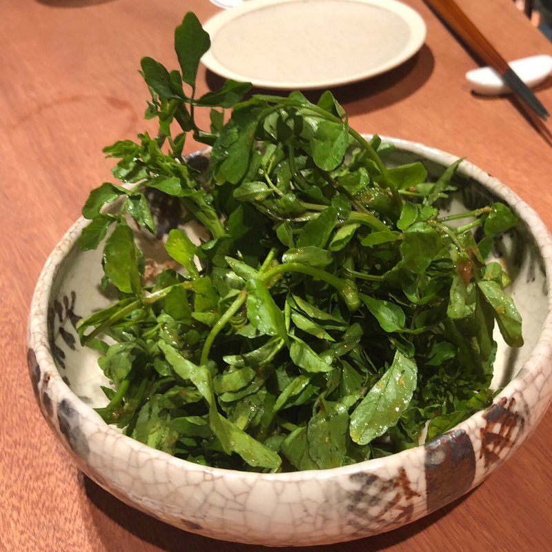 クレソンの本山葵和え(酒場シナトラ)