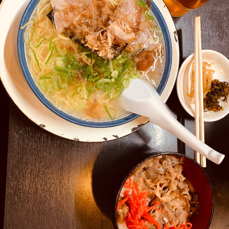 うしめし&塩ラーメン(しばらく)