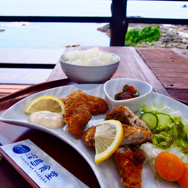 魚フライ定食(深島食堂)
