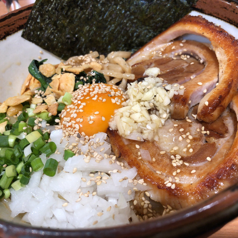 にんにくまぜそば(俺流塩らーめん 神楽坂店)