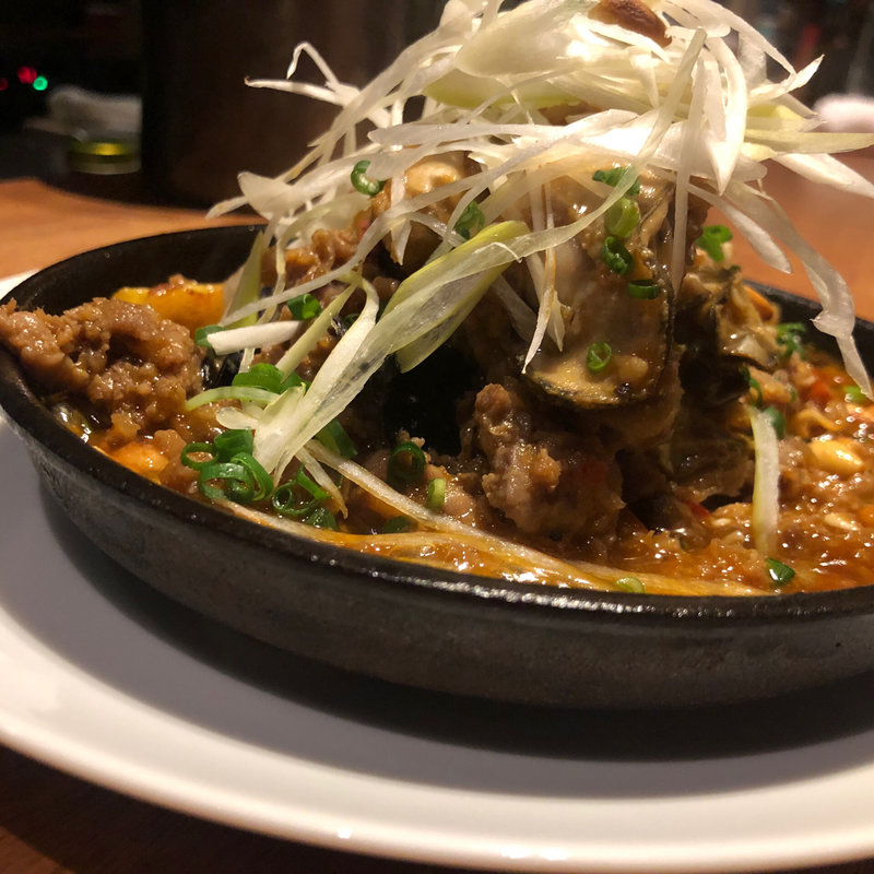牡蠣とナスの麻婆豆腐(酒家 の元)