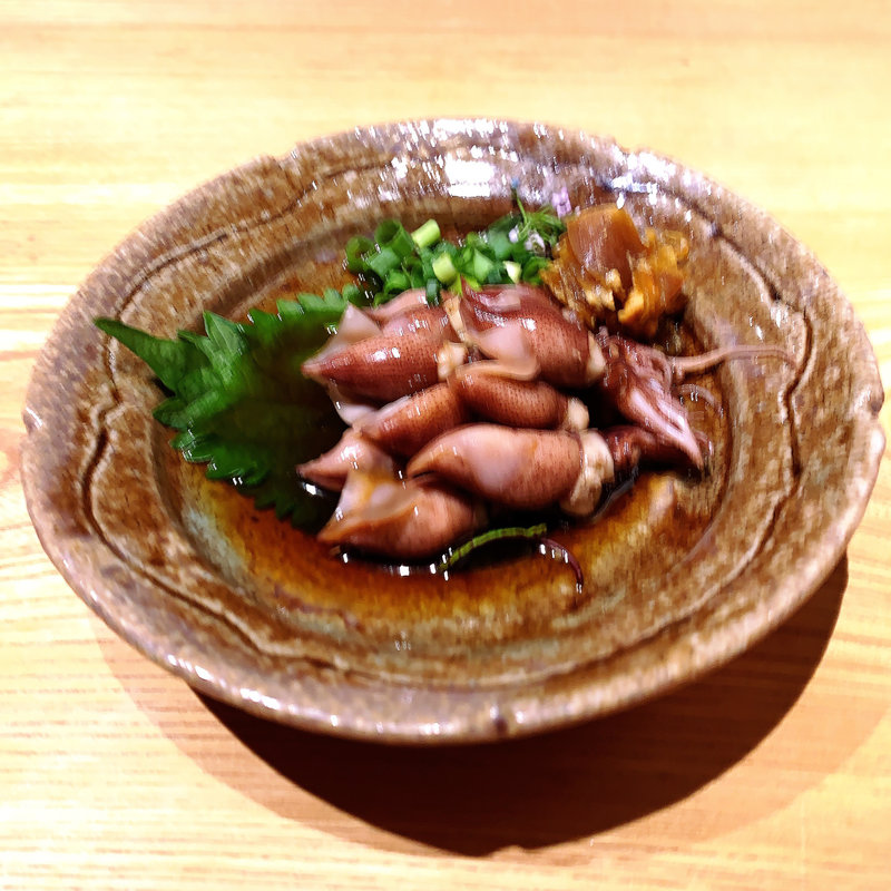 ホタルイカのポン酢和え(伊勢海老蕎麦 清正)