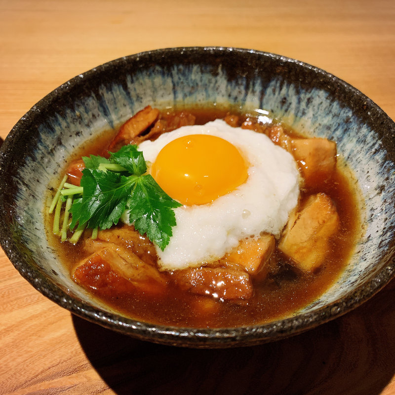 岩中豚の角煮とろろ卵黄(伊勢海老蕎麦 清正)