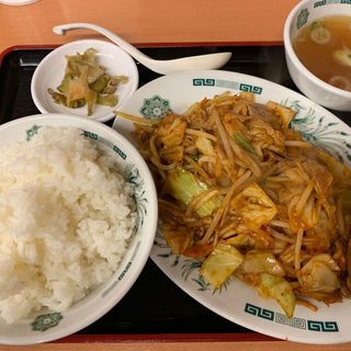 バクダン炒め定食(日高屋 国立南口店)