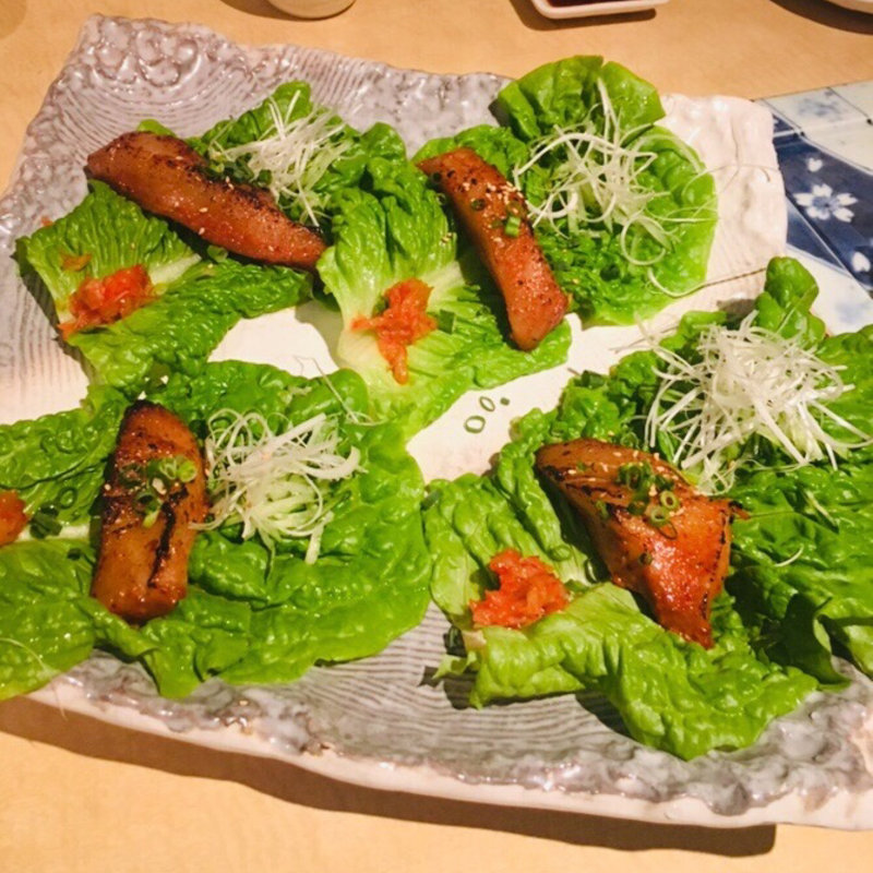 豚トロの韓国風網焼サンチュ巻(海蔵 )