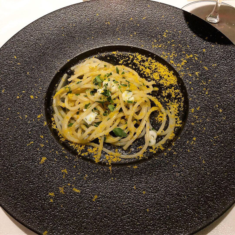 グラニャーノ産スパゲッティ　 牡丹海老北海タコ浅利を贅沢に使った春のペスカトーレ(リストランティーノ・ルベロ)