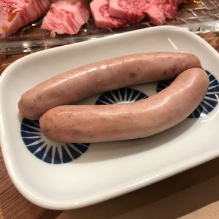 牛肉で作ったソーセージ(やきにく萬野 ルクア大阪店)