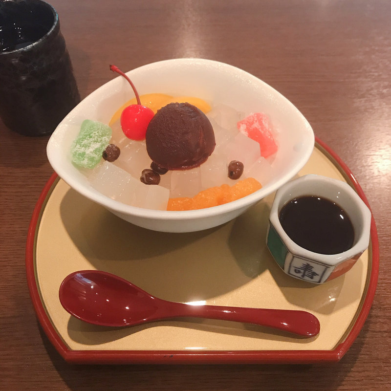 あんみつ(つきじ植むら 山王茶寮 （つきじうえむら さんのうさりょう）)