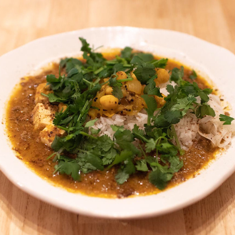 大辛マトンキーマカレー、パクチー増量(curry phakchi(パクチー))