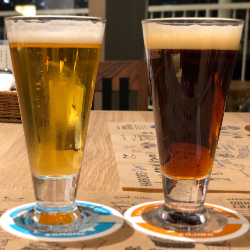 2種類の飲み比べ(HARBOR’S W)