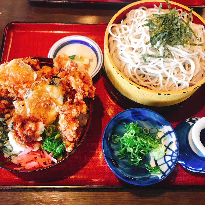 唐揚げ丼&ザル大盛(そば吉 平田店 )