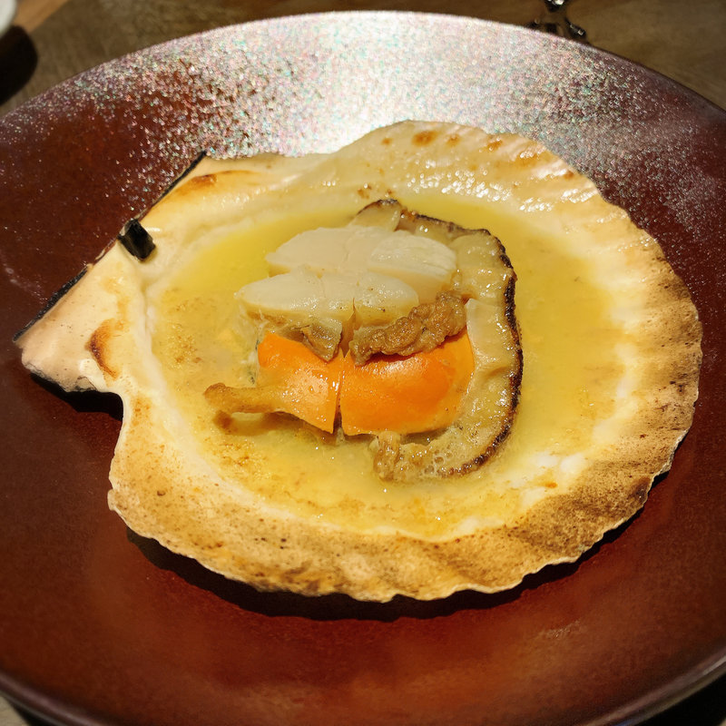 ホタテのバター醤油(海老麺総本家 ジモトヤ )