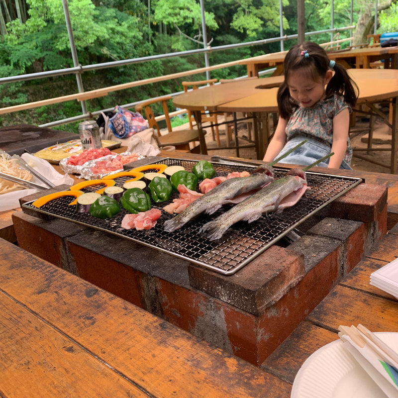 バーベキュー(白糸マス釣り)