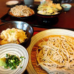 ざる蕎麦とタケノコご飯(素屋 石丸本店)