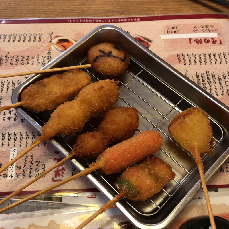 串カツ7本盛り合わせ(新橋へそ 京橋店)