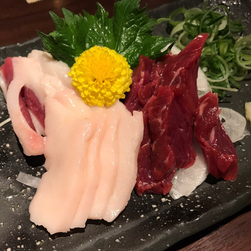 馬肉三種盛り(ひごろっか)