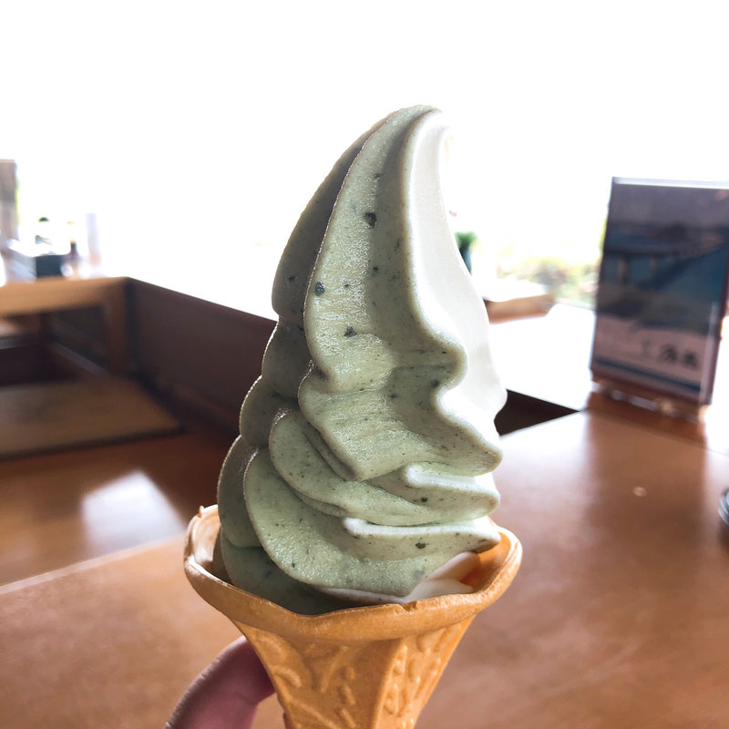 わかめソフトクリーム(フレッシュしおかぜの里 )