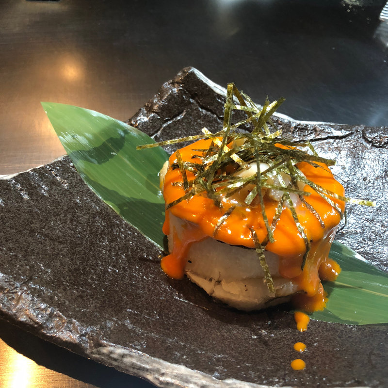 山芋とホタテ貝のウニ焼き(北野BURN （きたのばーん）)